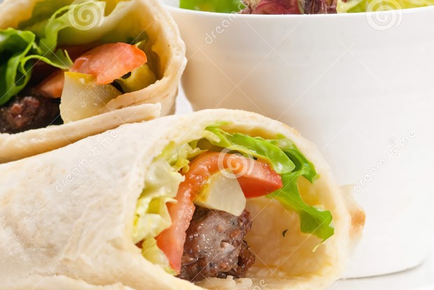 Шаурма с соевым соусом и медом