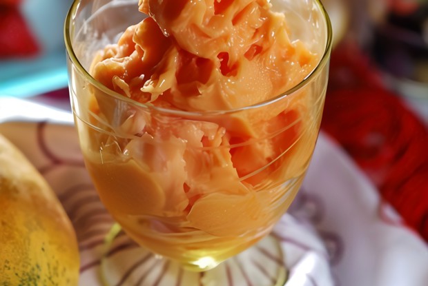 Шербет из папайи и лайма