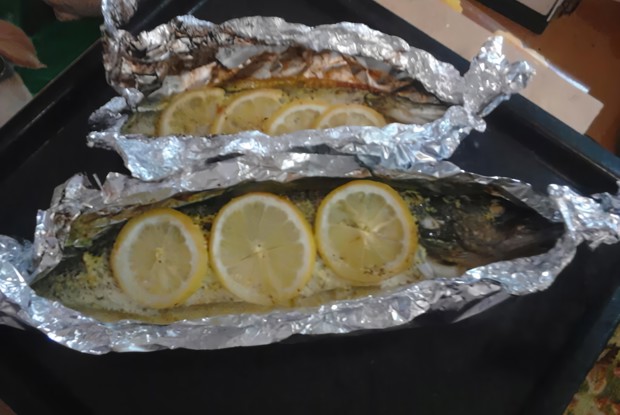 Щука, запеченная в фольге