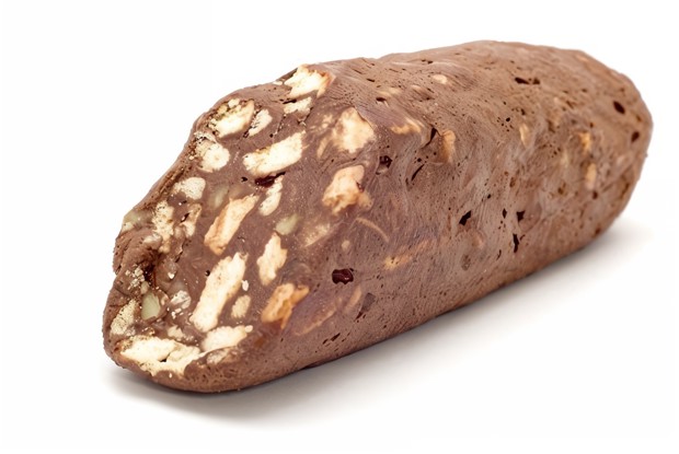 Шоколадная колбаса с грецкими орехами и коньяком