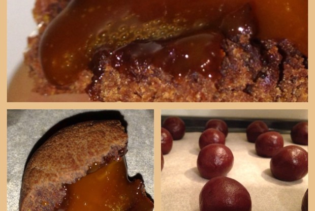 Шоколадные печенья с ирисками