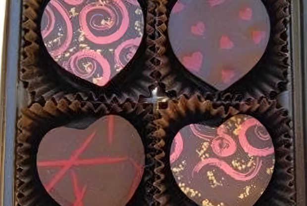 Шоколадные трюфели в золоте