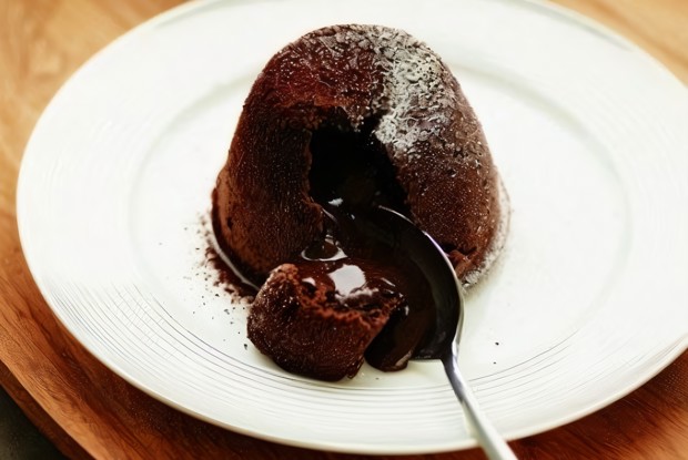 Шоколадный фондан из черного шоколада