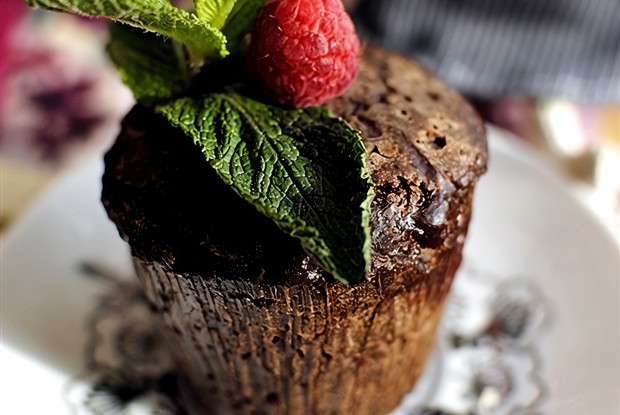 Шоколадно-малиновые маффины