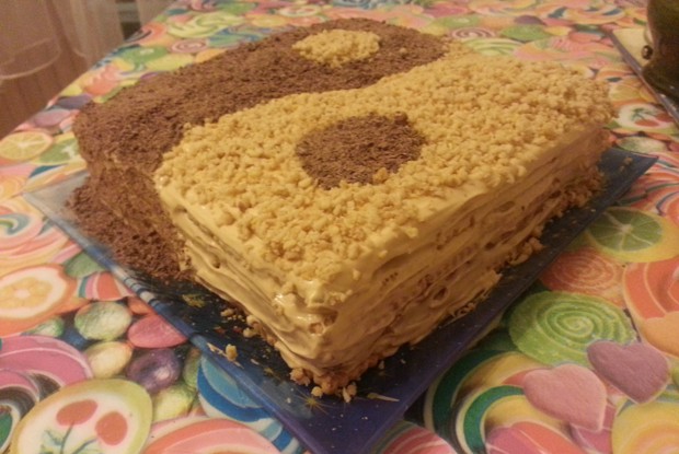 Шоколадно-ореховый торт из печенья «Дуализм»
