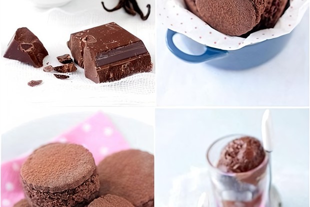 Шоколадное печенье с вишней и фисташками