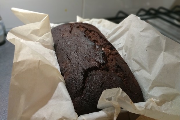 Шоколадный кекс с бананом