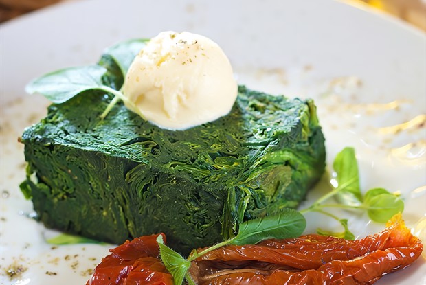 Шпинат со сливками