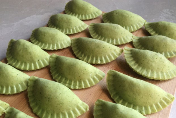 Шпинатные вареники