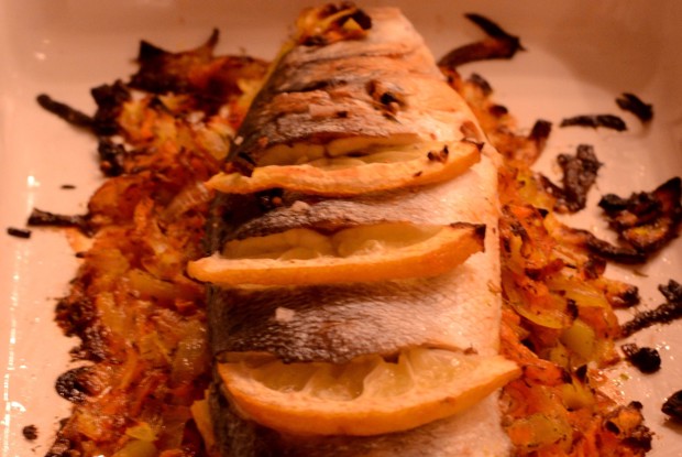 Сибас запеченный в духовке