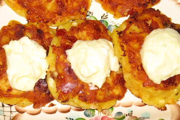 Сырные оладьи