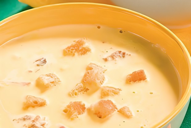 Сырный крем-суп с морепродуктами