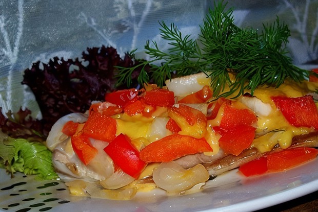 Скумбрия под сырной шубой