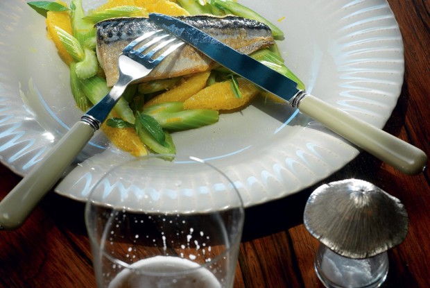 Скумбрия с сельдереем и апельсином