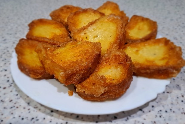 Сладкие гренки к чаю