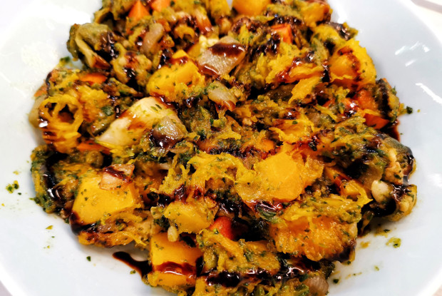 Сладкое овощное рагу с тыквой