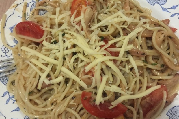 Сливочная паста с кальмарами