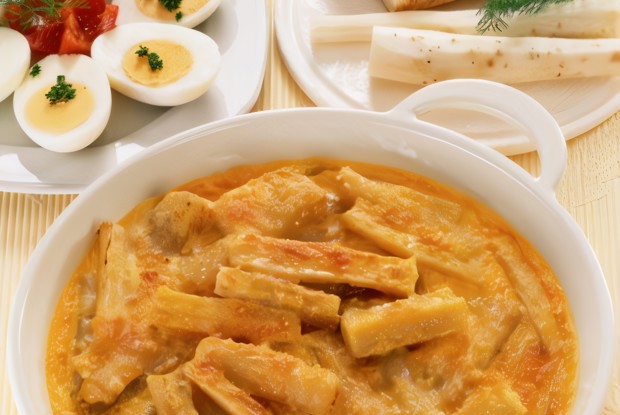 Сливочная сырная запеканка из пастернака