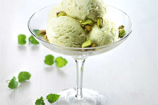 Сливочно-фисташковое мороженое