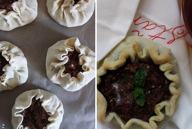 Слоеные лобиани с адыгейским сыром