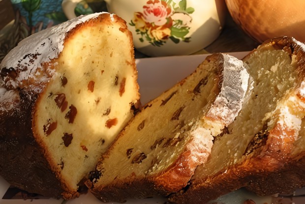 Сметанный кекс с изюмом