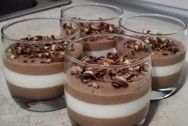 Сметанно-шоколадное желе