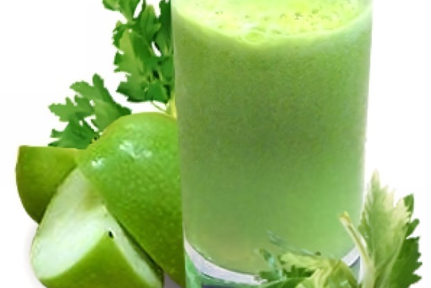 Смузи из яблока и стебля сельдерея