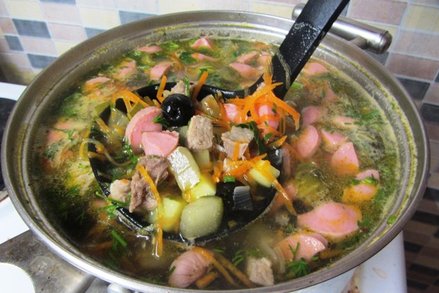 Солянка на скорую руку