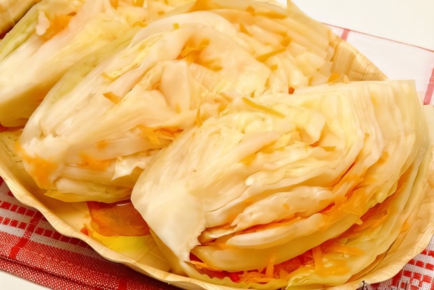 Солёная капуста с чесноком