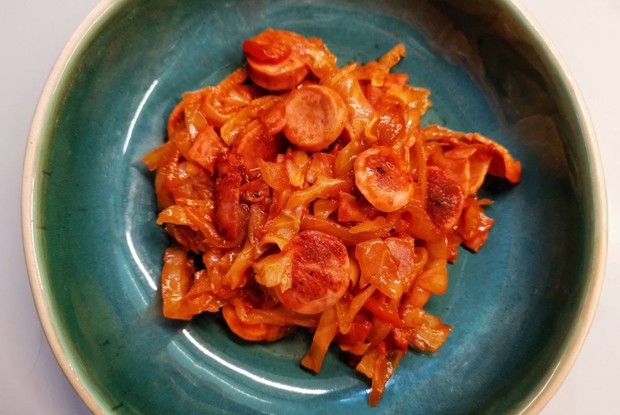 Солянка с сосисками