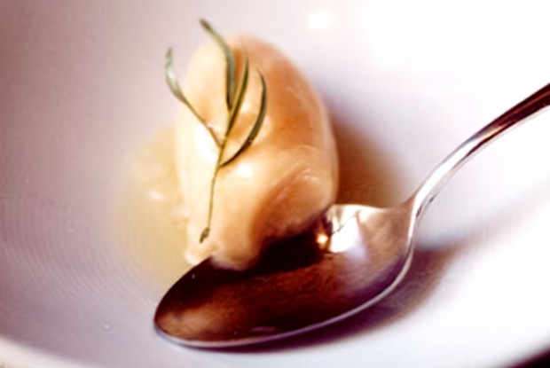 Сорбе из дыни с лимонной гранитой