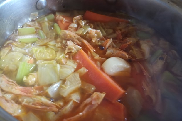 Соус биск из панцирей креветок для ризотто