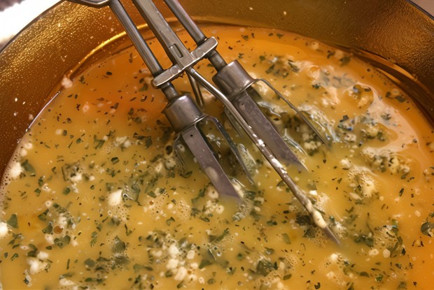 Соус винегрет с яйцом и петрушкой