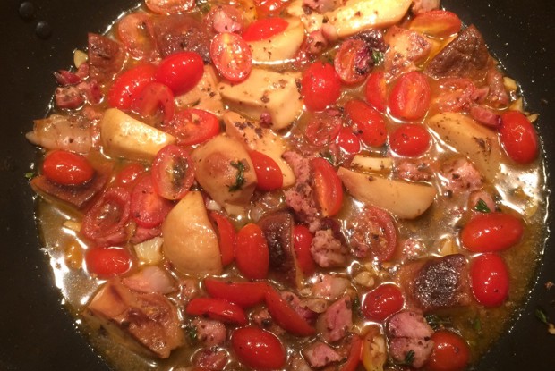 Спагетти боскайола с трюфельной сальсой