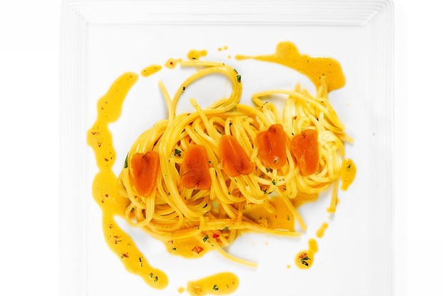 Спагетти с боттаргой и сливочным соусом