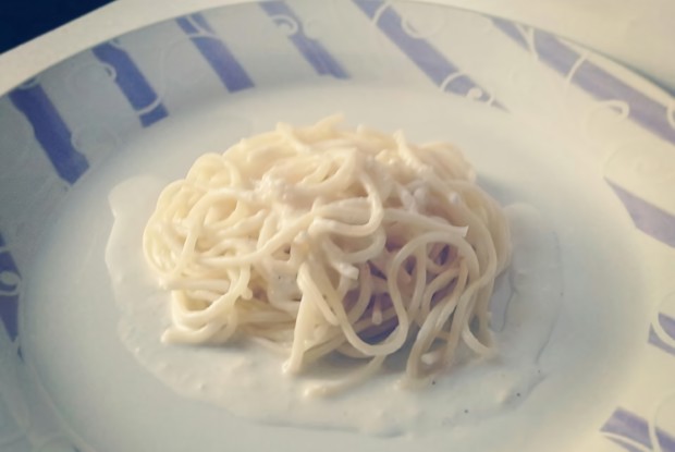 Спагетти в сливочно-сырном соусе