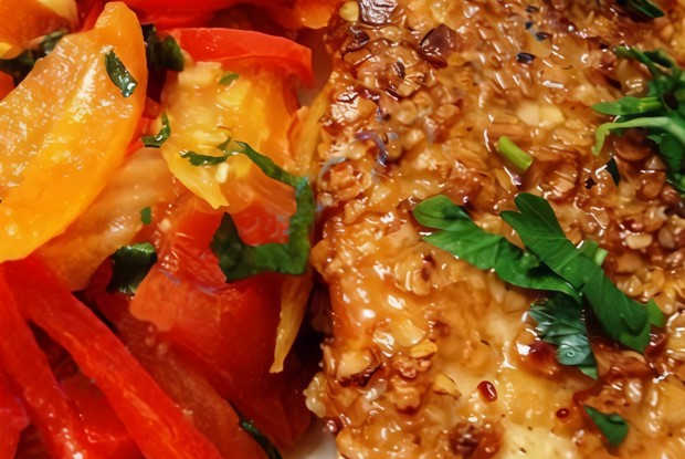 Стейк из индейки с гарниром из овощей