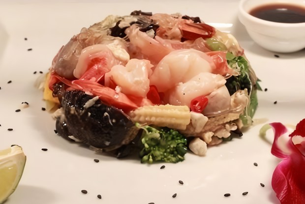 Стеклянная вермишель с креветками