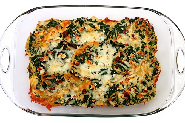 Страта со шпинатом и сыром