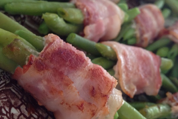 Стручковая фасоль в беконе