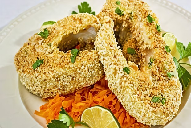 Судак в кунжуте