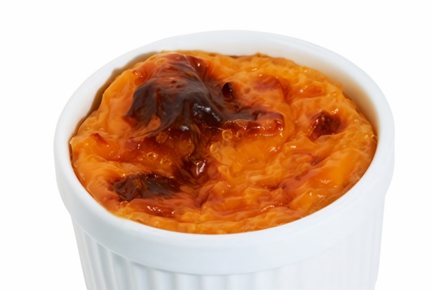 Суфле творожное с вишневой подливкой