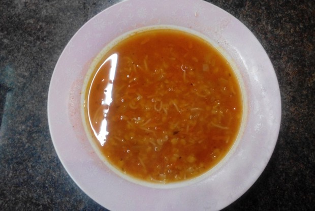 Суп из чечевицы с вермишелью