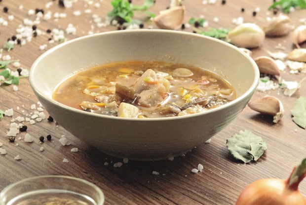 Суп из индейки с баклажанами