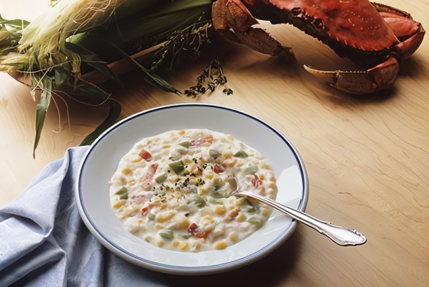 Суп из крабов и сладкой кукурузы по-китайски