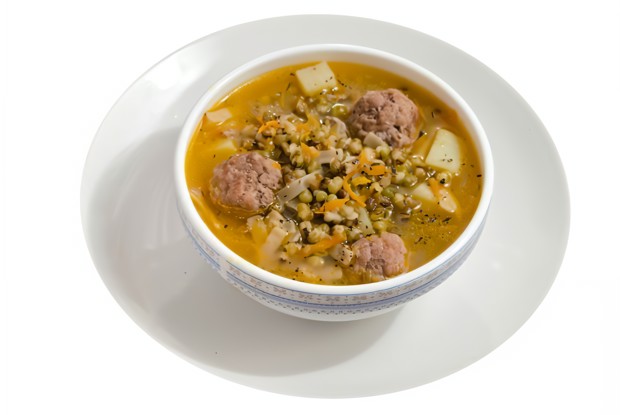 Суп из маша с мясными шариками