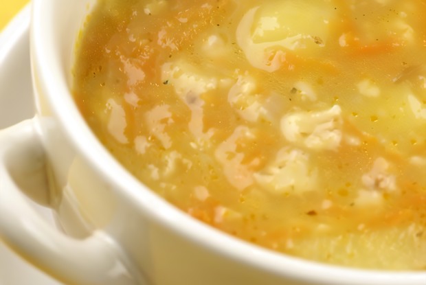 Суп из овсяной крупы с яблоками