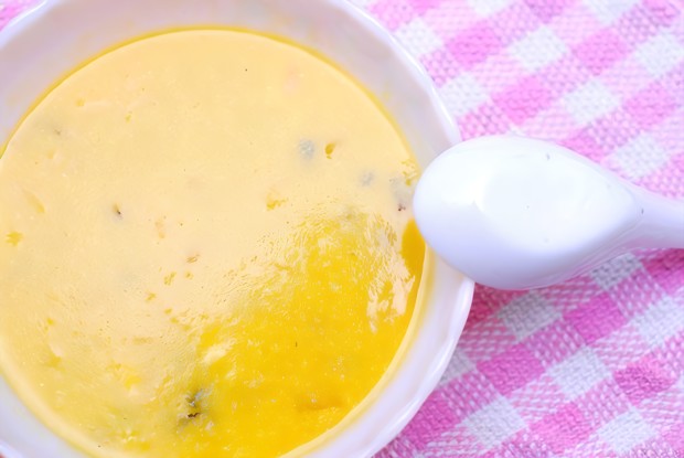 Суп из печеной тыквы и грибов