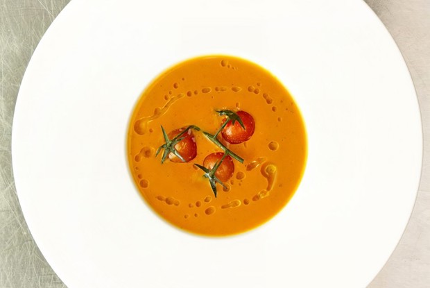 Суп из печеных помидоров