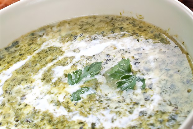 Суп из шампиньонов и шпината